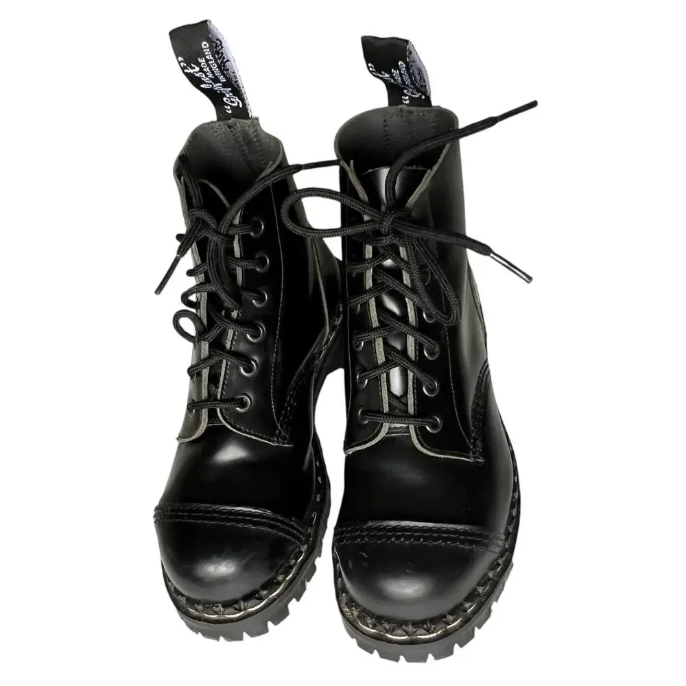 Original Gripfast Black Cap 6 Eye Steel Toe Leather Combat Boots Size 3.5 UK - Picture 3 of 14
